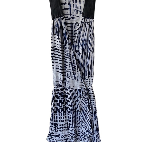 Parker wrap silk/leather dress size M - Picture 7 of 7